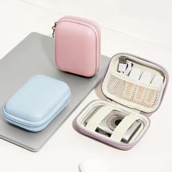 earphone storage case – compact zipper pouch for cables, chargers & small tech accessories