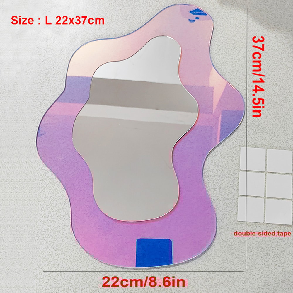 Colorful Acrylic Decorative Mirror For Home Decor Stylish Tabletop Wall Mirror For Girls Makeup A 3
