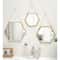 Hexagon Shape Decorative Mirror For Wall Elegant Hanging Bathroom Bedroom Cosmetic Mirror 0
