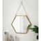 Hexagon Shape Decorative Mirror For Wall Elegant Hanging Bathroom Bedroom Cosmetic Mirror 1