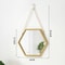 Hexagon Shape Decorative Mirror For Wall Elegant Hanging Bathroom Bedroom Cosmetic Mirror 4