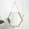 Hexagon Shape Decorative Mirror For Wall Elegant Hanging Bathroom Bedroom Cosmetic Mirror 6