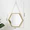 Hexagon Shape Decorative Mirror For Wall Elegant Hanging Bathroom Bedroom Cosmetic Mirror 5