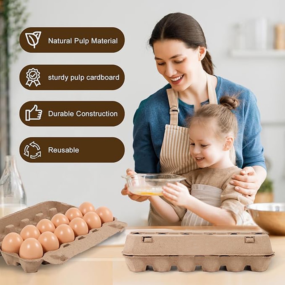 Reusable Cardboard Egg Cartons For Safe Fresh Storage Bulk Pack EcoFriendly And Durable 2