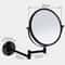 GoldBlack Frame DoubleSided Circular Mirror With Rotation Retractable Bathroom Wall Mirror 3