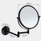 GoldBlack Frame DoubleSided Circular Mirror With Rotation Retractable Bathroom Wall Mirror 3