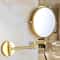 GoldBlack Frame DoubleSided Circular Mirror With Rotation Retractable Bathroom Wall Mirror 5