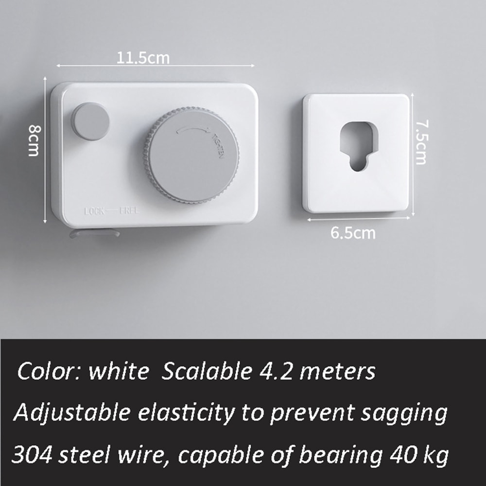 Retractable Stainless Steel Clothesline For SpaceSaving PullOut Drying Rack 4