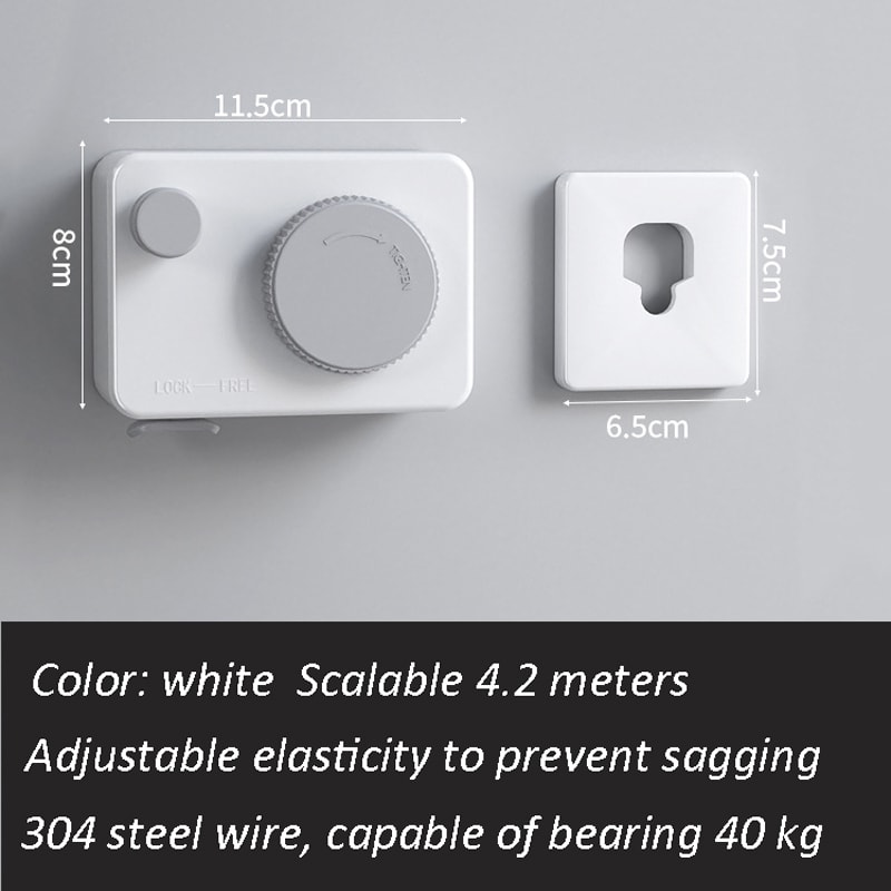 Retractable Stainless Steel Clothesline For SpaceSaving PullOut Drying Rack 4