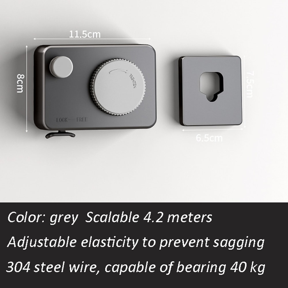 Retractable Stainless Steel Clothesline For SpaceSaving PullOut Drying Rack 5