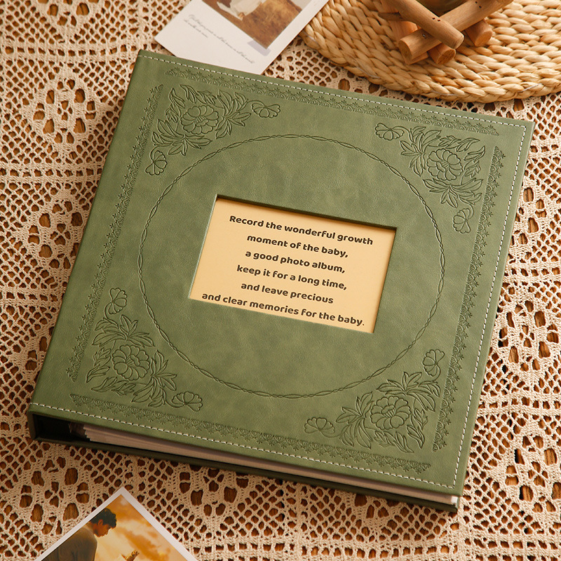 Personalized Family Photo Album Leather Memory Book For Wedding Kids 1