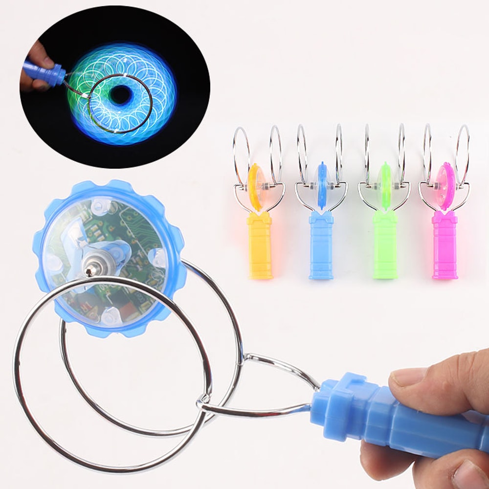 Magnetic Orbit Spinning Top Toy Creative Hand Cranked LED Luminous Spinning Toy For Kids Ideal Gif 3