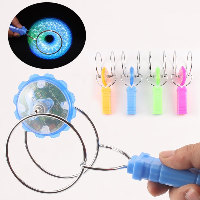 Magnetic Orbit Spinning Top Toy Creative Hand Cranked LED Luminous Spinning Toy For Kids Ideal Gif 3