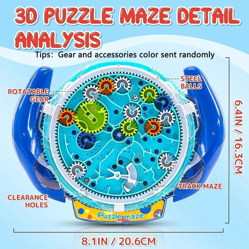 Creative Transparent Puzzle Maze Speed Cube For Kids Stress Reliever Rolling Ball Maze Toy 5