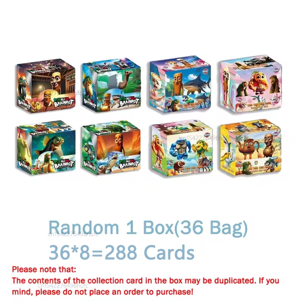 Italian Collection Cards Brainrot Tralala Childrens Trading Card Game Toy Gift 3