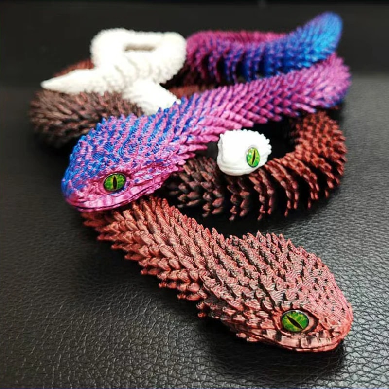 Movable Snake Fidget Toy Stress Relief Office Desk Ornament Simulation Snake Figurine Gift For A 1
