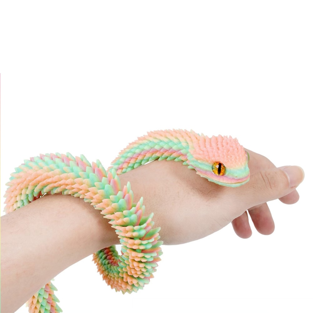Movable Snake Fidget Toy Stress Relief Office Desk Ornament Simulation Snake Figurine Gift For A 3