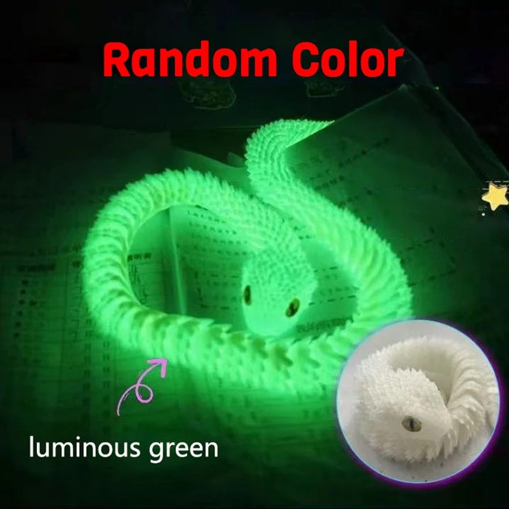 Movable Snake Fidget Toy Stress Relief Office Desk Ornament Simulation Snake Figurine Gift For A 6