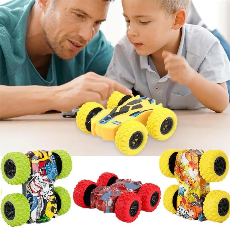 Childrens DoubleSided OffRoad Toy Car InertiaPowered AntiCollision FallResistant Kids Vehicle 2