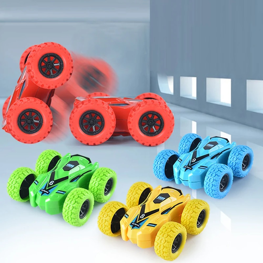 Childrens DoubleSided OffRoad Toy Car InertiaPowered AntiCollision FallResistant Kids Vehicle 3