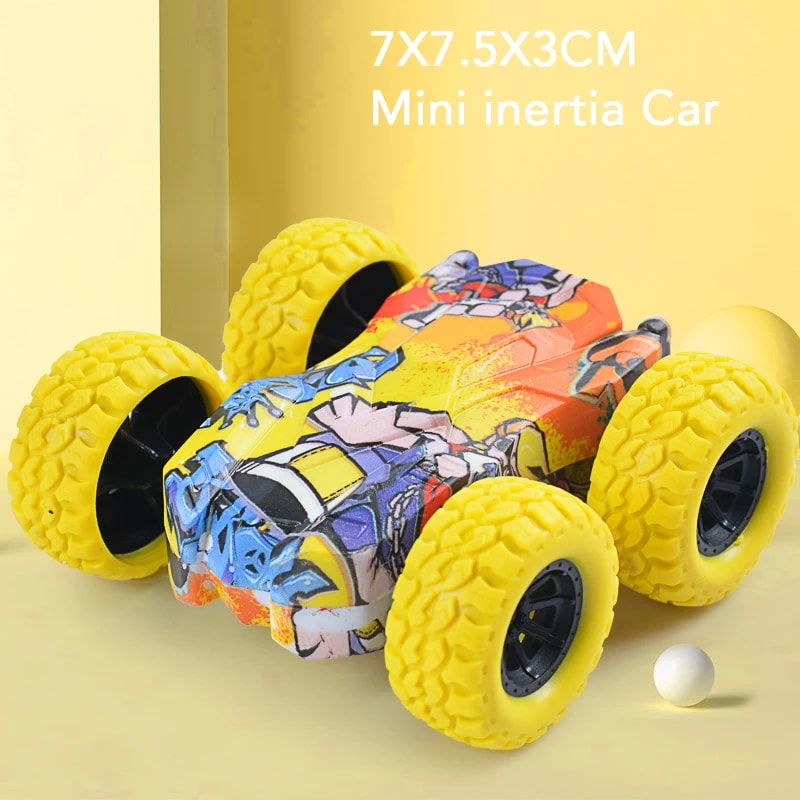 Childrens DoubleSided OffRoad Toy Car InertiaPowered AntiCollision FallResistant Kids Vehicle 6