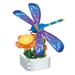 diy mini butterfly insect potted plant bonsai flower block decoration – building block figure toy for kids and girls