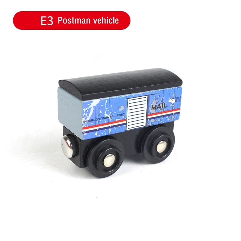 Wooden Magnetic Train Toy Set For Kids Locomotive Railway Track Vehicles Perfect Birthday Gift 3