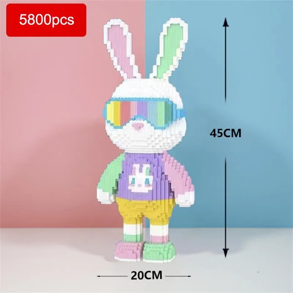 DIY Kids Toy Candy Rabbit Colorful Mini Model Desktop Decoration 3