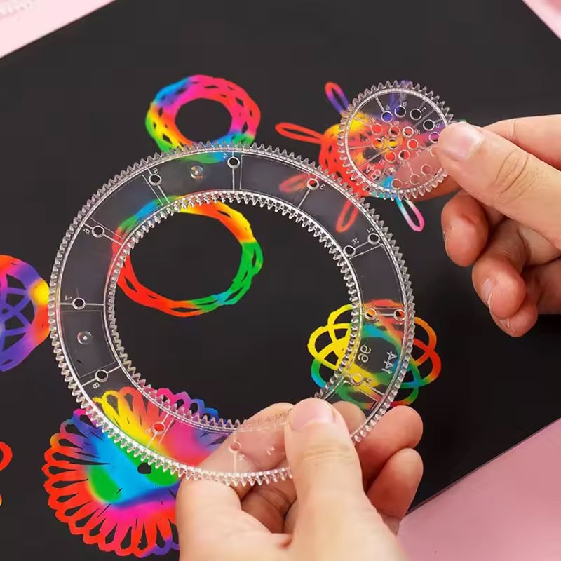 Creative Gears Geometry Spirograph Drawing Stencils Set Kids Educational Art Crafts With Variety O 2