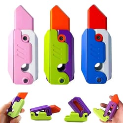 mini fidget knife toy – stress relief decompression toy for adults & kids – fun, portable jumping small radish knife