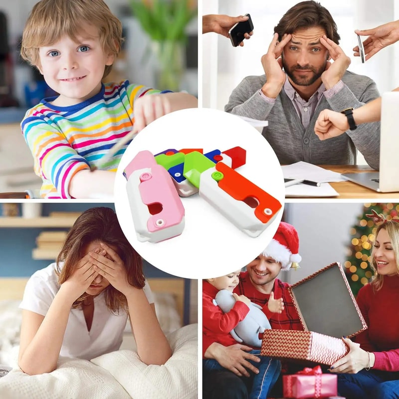 Mini Fidget Knife Toy Stress Relief Decompression Toy For Adults Kids Fun Portable Jumping Small 5