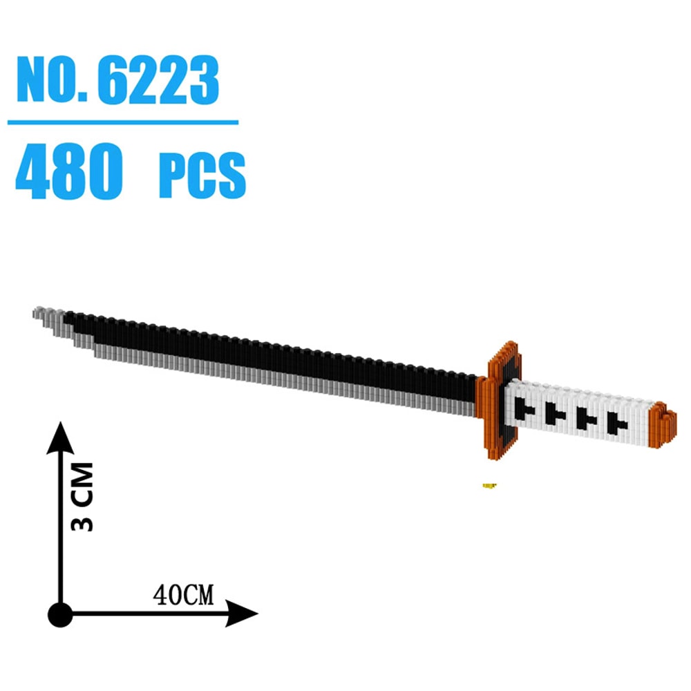 Samurai Sword Building Blocks Kit Build Your Own Ninja Blade Katana Or Butterfly Nichirin Knife Wi 2