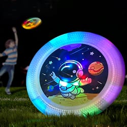 outdoor led flying saucer toy – interactive parent-child & pet training ufo toy for kids and dogs, fashionable silicone