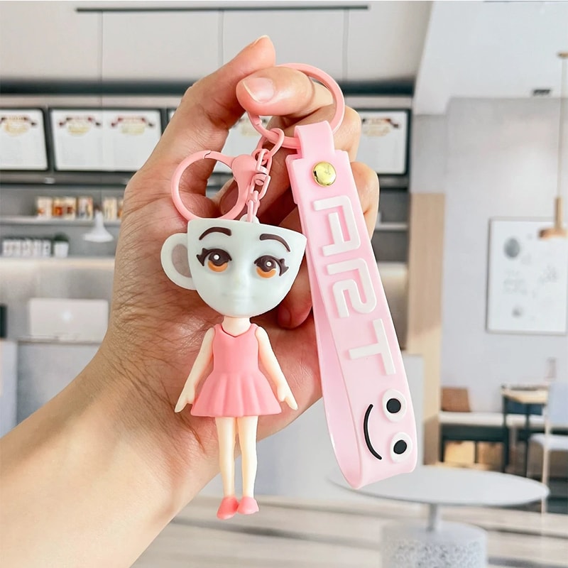 Creative Italian Brainrot Keychain Doll Fun Ballerina Cappuccino Keyring Gift 3