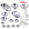 Durable Stainless Steel Kitchen Set For Kids Pretend Play Cooking Toy Educational Role Playset For 1