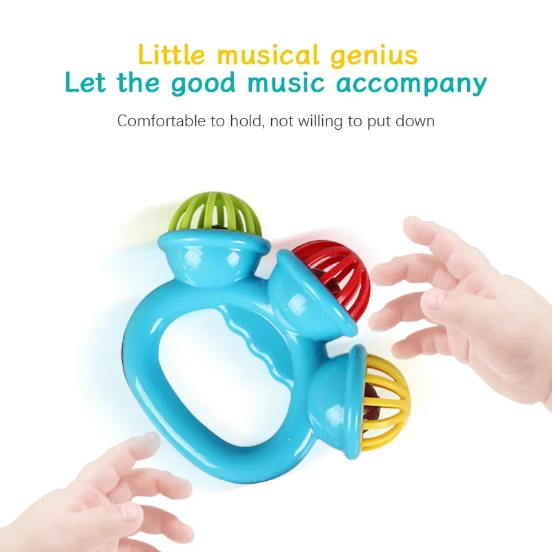 Newborn Hand Rattle Ball Baby Toy Safe Sensory Grasping Bell For Infants 3