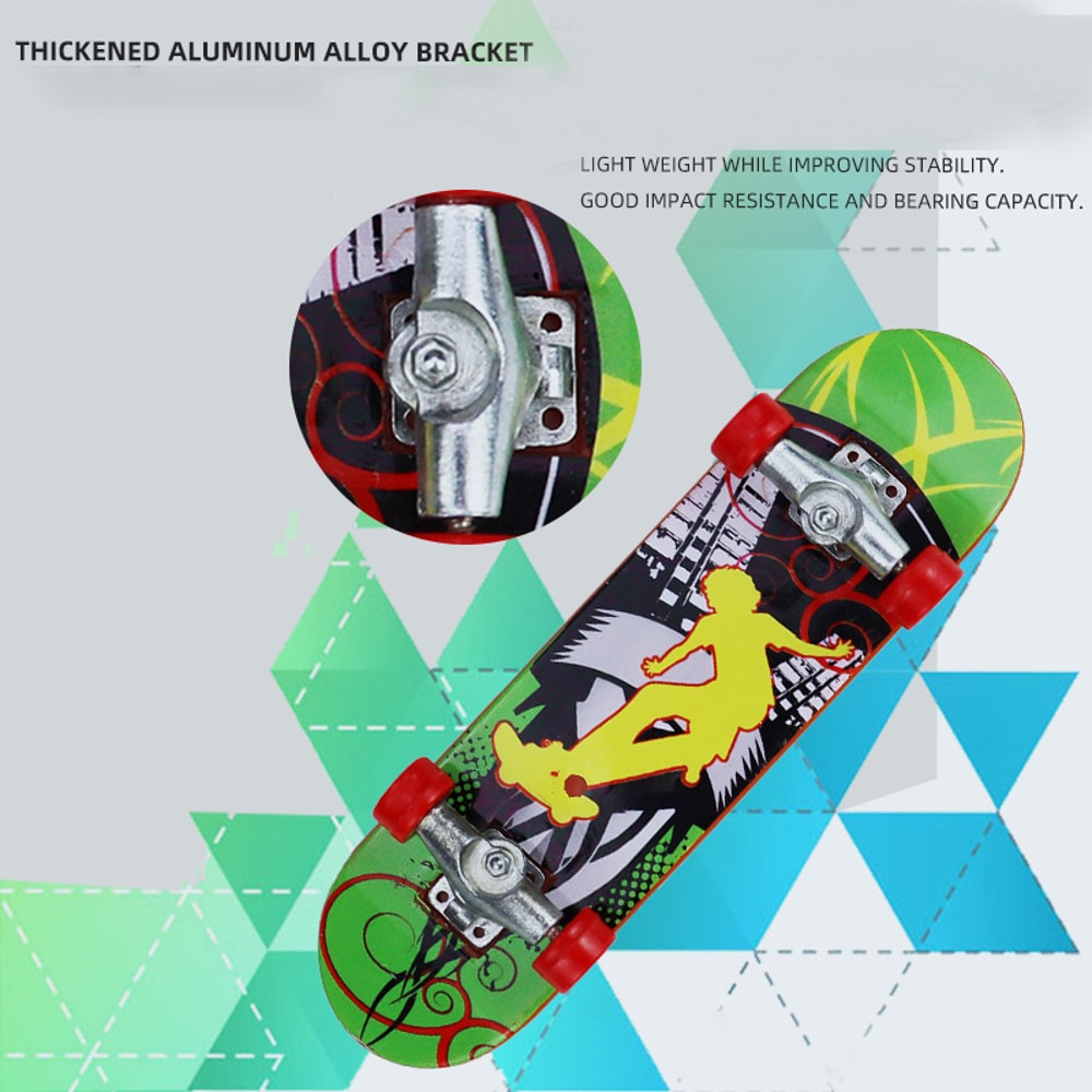 Mini Finger Skateboard Tech Truck Toy Alloy Stent Tabletop Finger Board For Kids 2
