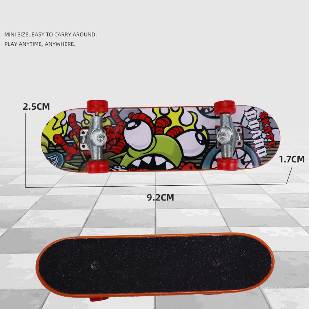 Mini Finger Skateboard Tech Truck Toy Alloy Stent Tabletop Finger Board For Kids 4