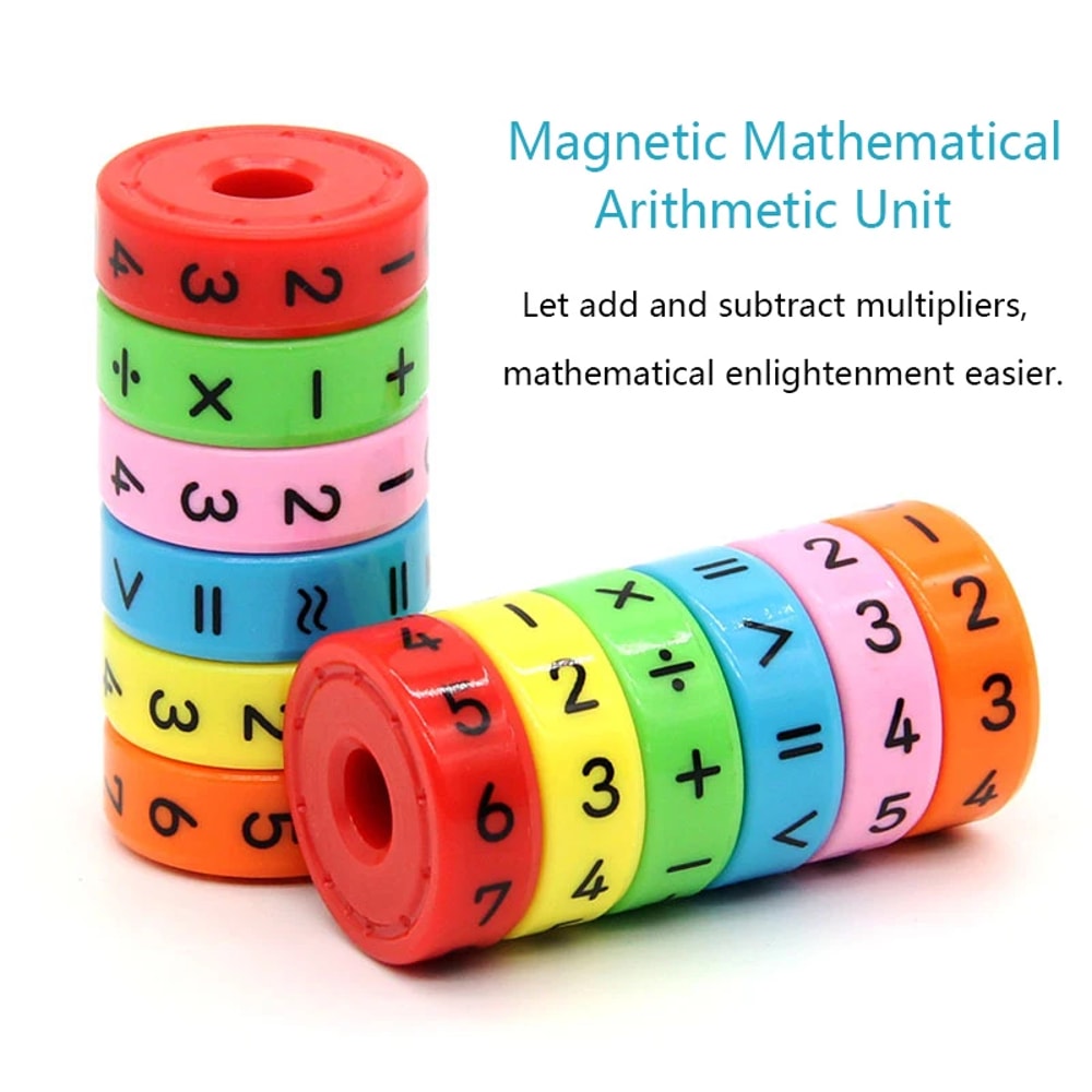 Childrens Creative Magnetic Math Toy Set Early Education Arithmetic With Addition Subtraction Mult 1