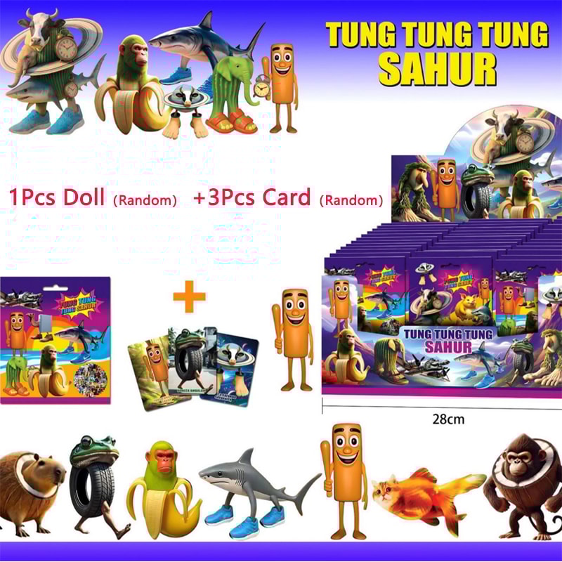 Italian Brainrot Blind Bag Toys Mystery Box Fun Sahur Doll Card Sets For Kids 2