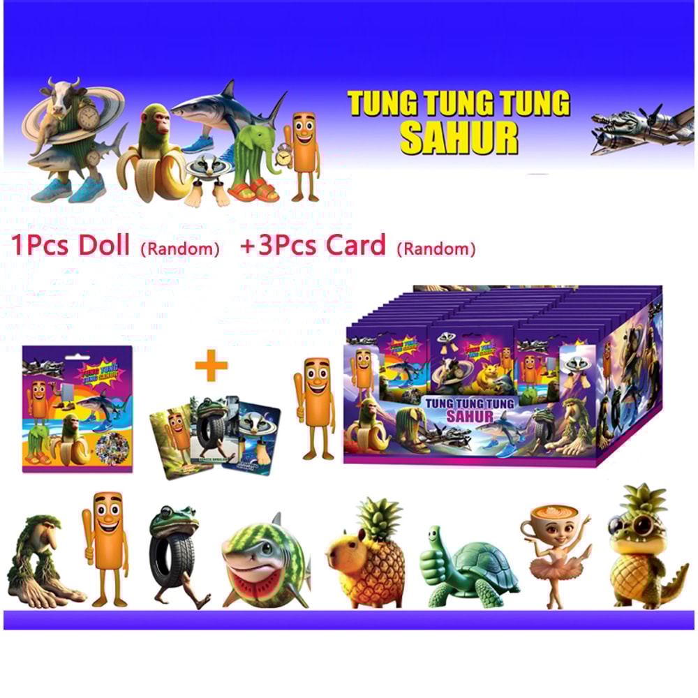 Italian Brainrot Blind Bag Toys Mystery Box Fun Sahur Doll Card Sets For Kids 1