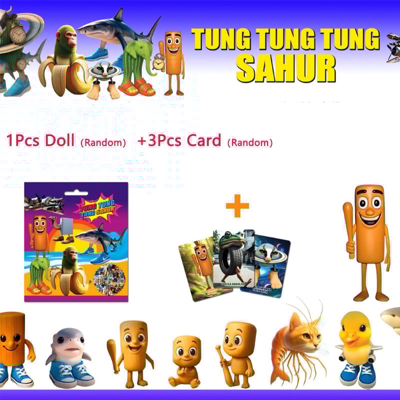 Italian Brainrot Blind Bag Toys Mystery Box Fun Sahur Doll Card Sets For Kids 3