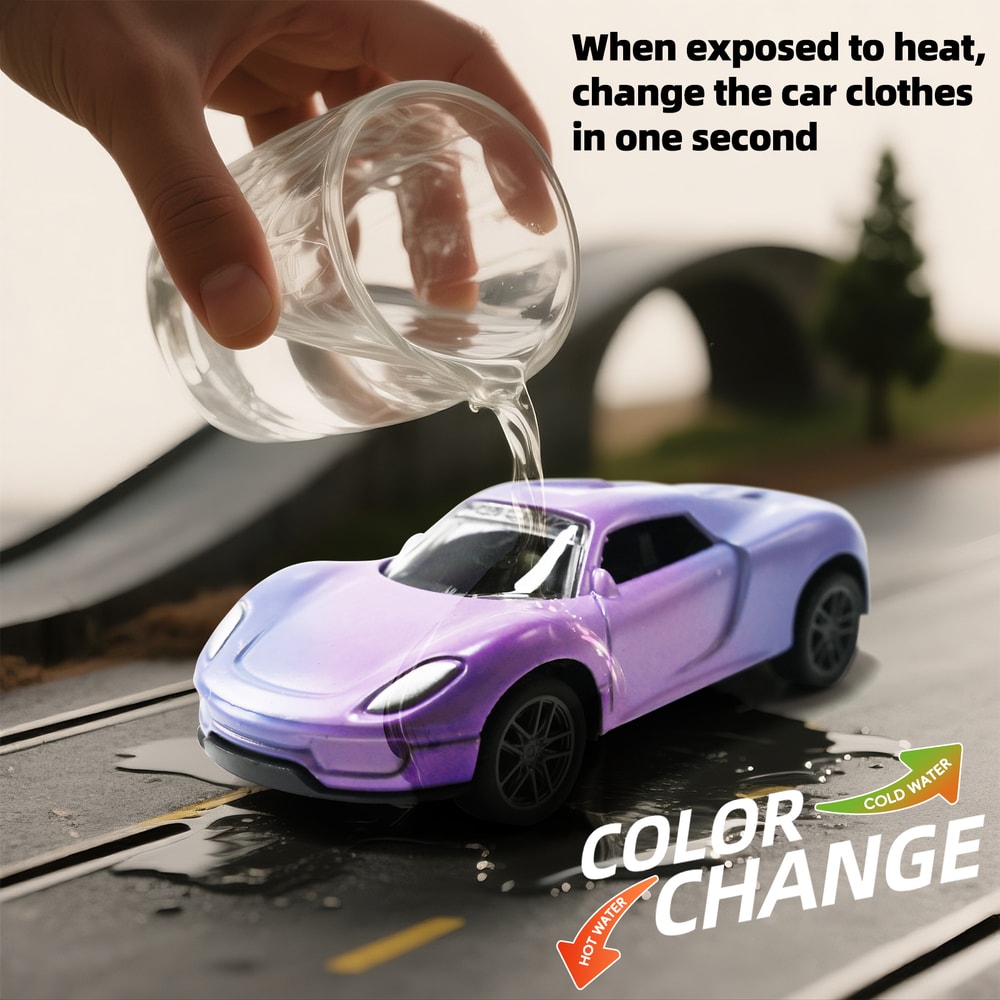 Color Changing Magic Mini Car Pull Back Alloy Racing Car For Kids Birthday Gift 6