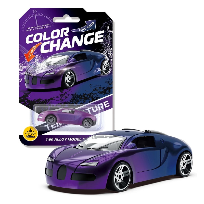 Color Changing Magic Mini Car Pull Back Alloy Racing Car For Kids Birthday Gift 2