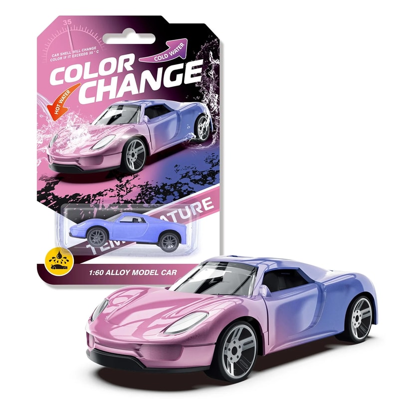 Color Changing Magic Mini Car Pull Back Alloy Racing Car For Kids Birthday Gift 3