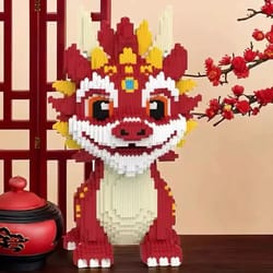 mini cartoon dragon building blocks with light – diy kids toy for christmas & birthday gifts