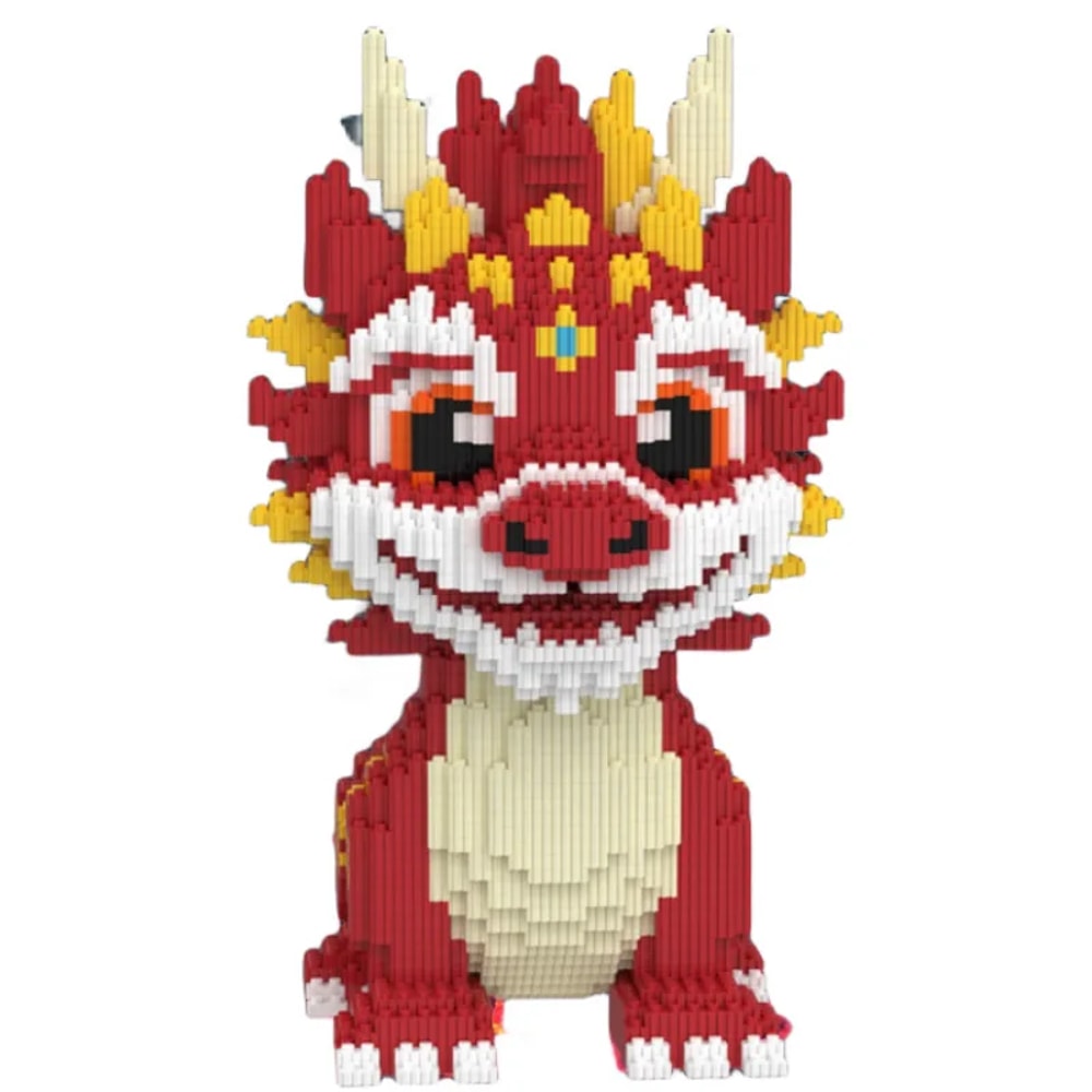 Mini Cartoon Dragon Building Blocks With Light DIY Kids Toy For Christmas Birthday Gifts 3