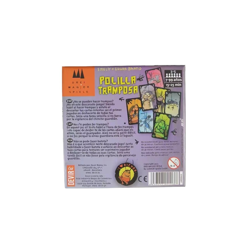 Spanish Mogel Motte Polilla Tramposa Card Game For Family Fun Interactive Moth Cheat Party Game By 4