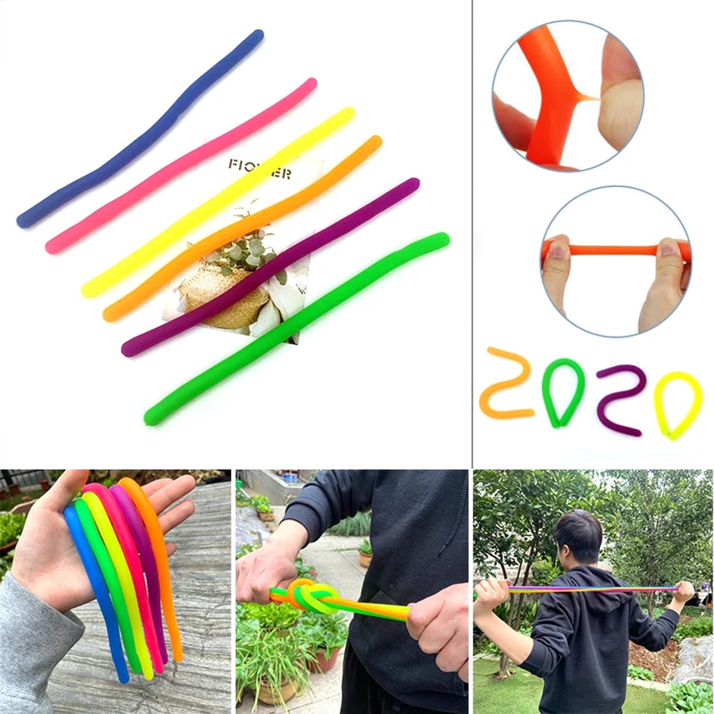 DIY Soft Rubber Noodle Elastic Rope Stress Relief Toy 2