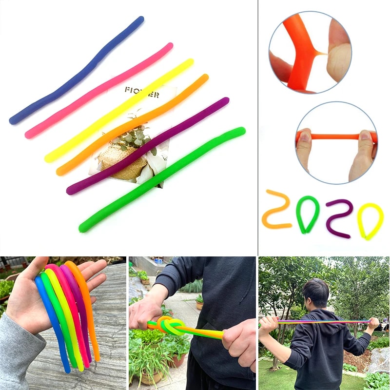 DIY Soft Rubber Noodle Elastic Rope Stress Relief Toy 2